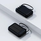 Mcmacfil Cross-border Mini Solar Power Bank with Built-in Cable 20000mAh Portable New Mobile Power Supply