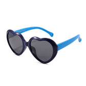 Mcmacfil New Kids' Heart-shaped Sunglasses in Stylish UV-Blocking Polarized Silicone