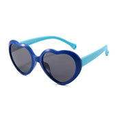 Mcmacfil New Kids' Heart-shaped Sunglasses in Stylish UV-Blocking Polarized Silicone