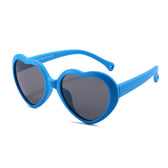 Mcmacfil New Kids' Heart-shaped Sunglasses in Stylish UV-Blocking Polarized Silicone