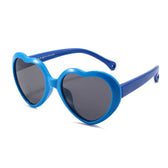 Mcmacfil New Kids' Heart-shaped Sunglasses in Stylish UV-Blocking Polarized Silicone