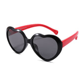 Mcmacfil New Kids' Heart-shaped Sunglasses in Stylish UV-Blocking Polarized Silicone