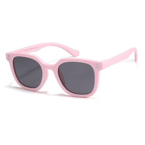 Mcmacfil New Kids' Polarized Silicone Sunglasses for Boys and Girls, Square Frame with Rice Nail UV Protection Sunglasses.