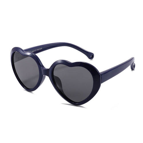 Mcmacfil New Kids' Heart-shaped Sunglasses in Stylish UV-Blocking Polarized Silicone