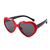 Mcmacfil New Kids' Heart-shaped Sunglasses in Stylish UV-Blocking Polarized Silicone