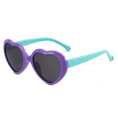 Mcmacfil New Kids' Heart-shaped Sunglasses in Stylish UV-Blocking Polarized Silicone