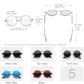 **MCMACFIL High-Quality Vintage Fashion Polarized Sunglasses**   Men's & Women's Designer Brand with Classic Round Metal Frames