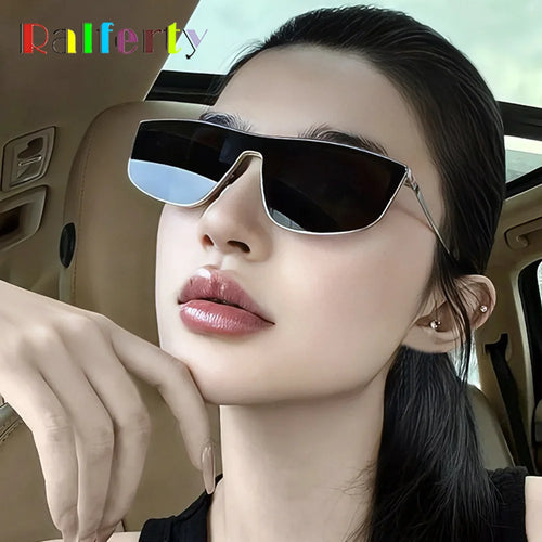 MCMACFIL Ralferty Quiet Luxury Women's Sunglasses, Metal Style, UV400 Protection, High-End Punk Designer Eyewear.