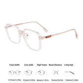 MCMACFIL Anti-Blue Light Glasses Women Men Oversized Optical Frame Eye Protection Ultra Light Eyeglasses Office Computer Metal Goggles