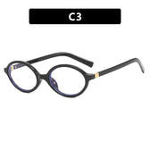 MCMACFIL Oval Small Frame Retro Female Korean Plain Glasses Anti-blue Light Eyeglasses Eye Protection Ladies Optical Spectacle Eyeglass