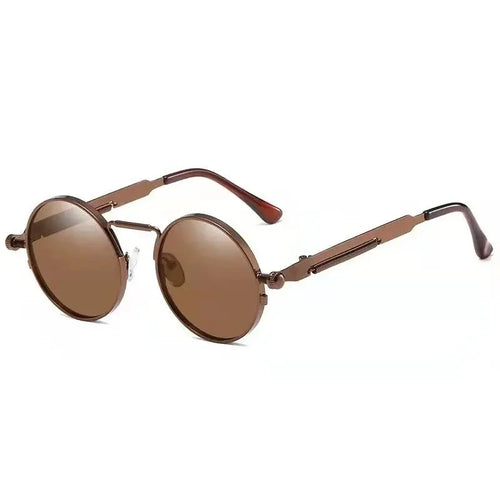 **MCMACFIL High-Quality Vintage Fashion Polarized Sunglasses**   Men's & Women's Designer Brand with Classic Round Metal Frames