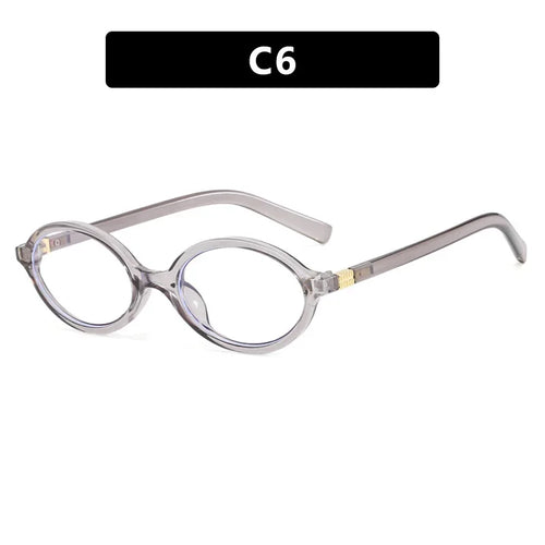 MCMACFIL Oval Small Frame Retro Female Korean Plain Glasses Anti-blue Light Eyeglasses Eye Protection Ladies Optical Spectacle Eyeglass