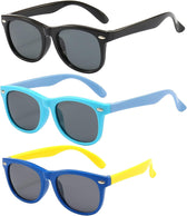 Mcmacfil 3-Piece Set of Children's Sunglasses, Suitable for Boys and Girls, Kids Polarized Sunglasses.